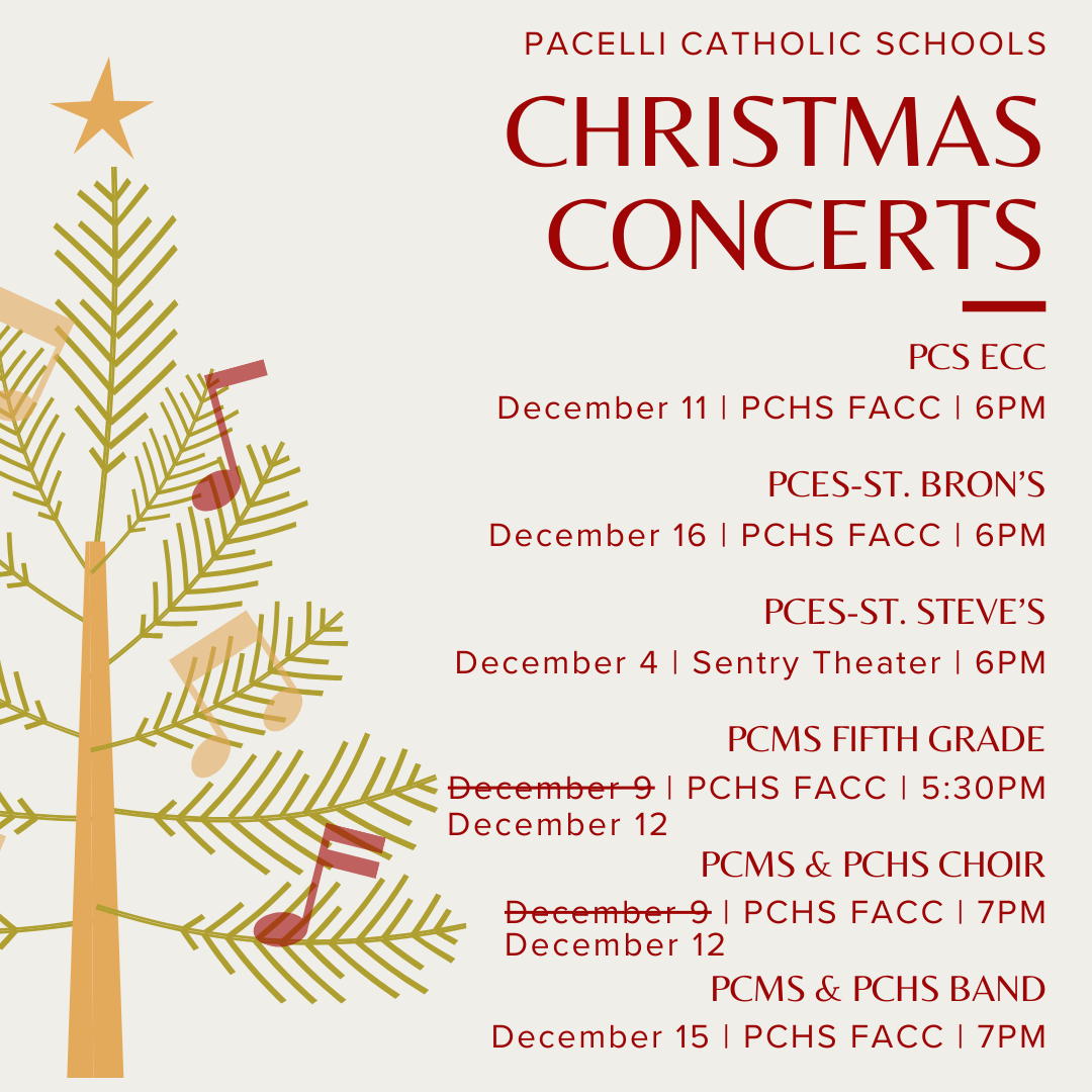 PCS Christmas Concert Schedule