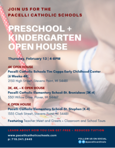 Preschool and Kindergarten Open House Flyer
