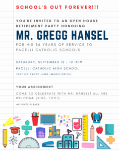 Gregg Hansel Open House Retirement Party Invite