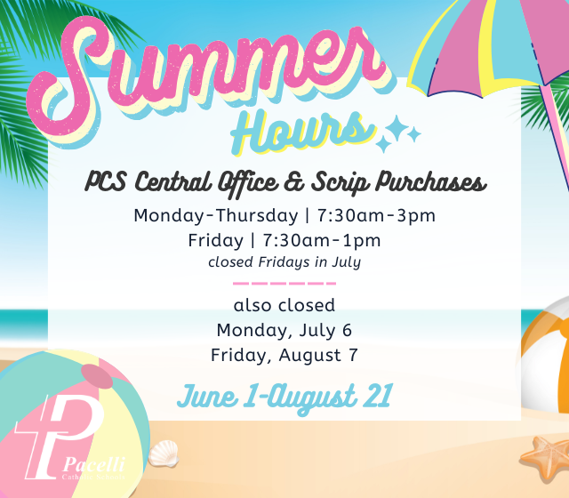 PCS Central Office Summer Hours